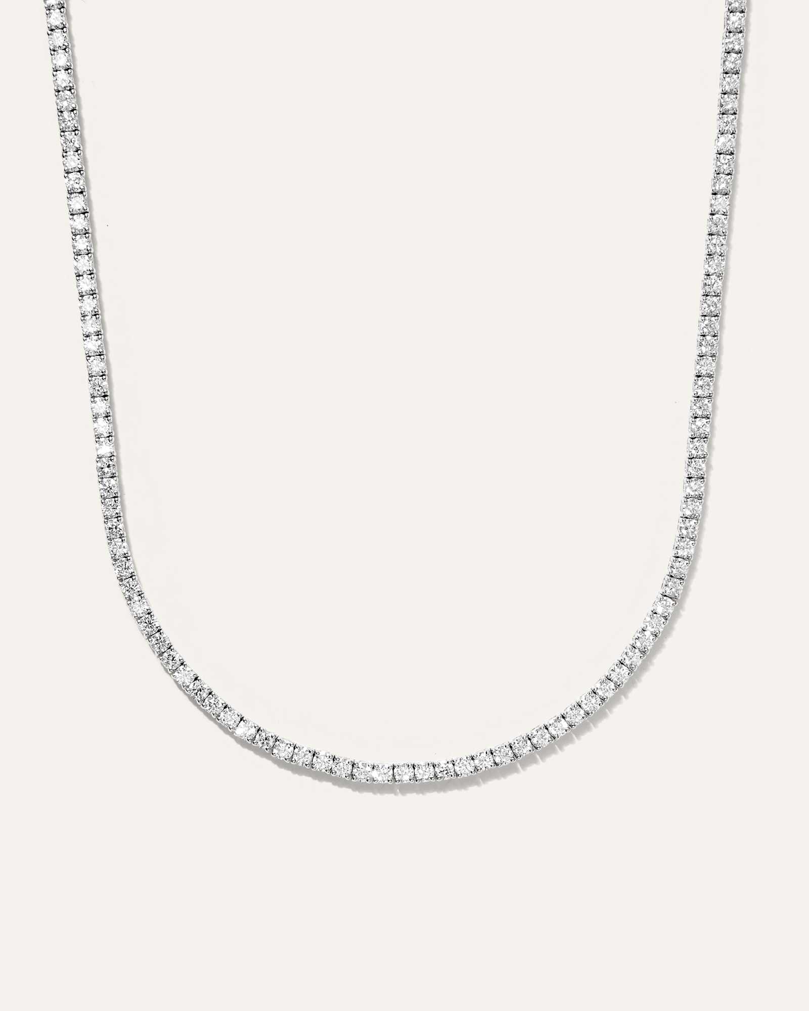 white-gold 14K Gold Lab Grown Diamond Tennis Necklace