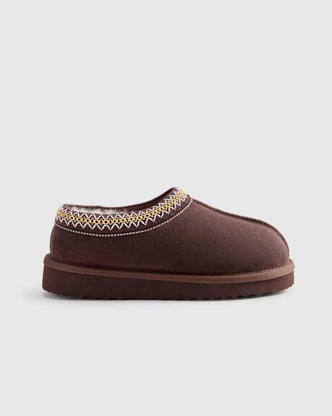 Coffee Bean Australian Shearling Clog Slipper