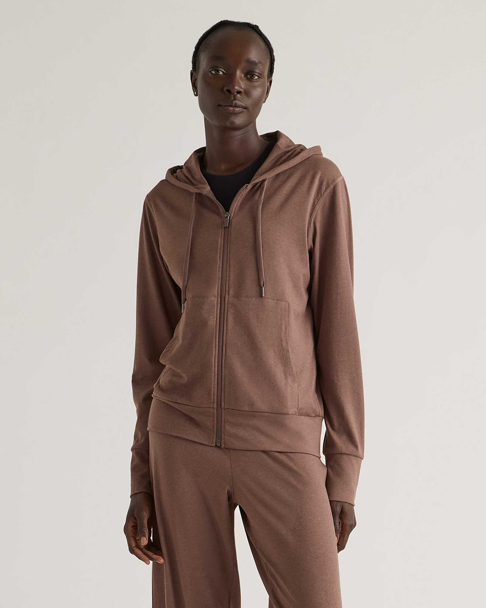 heather-sable Flowknit Full Zip Hoodie