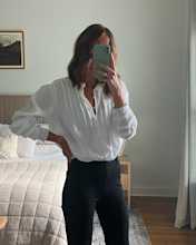 Victoria Schneider - Organic Textured Cotton Peasant Blouse