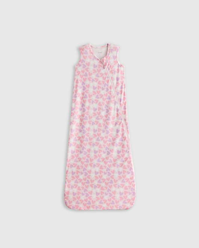 Lavender Hearts Bamboo Sleep Bag 0.5 TOG