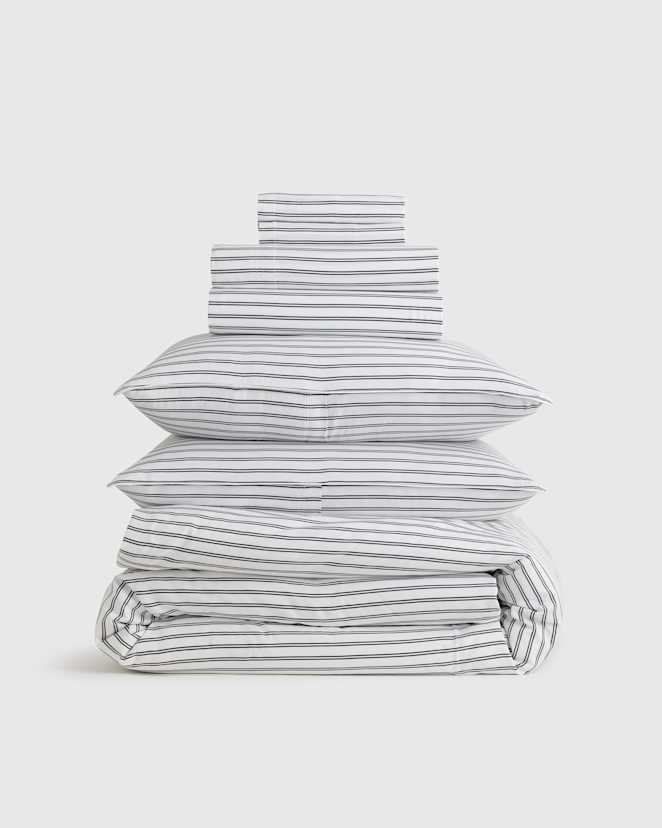 Double Stripe Nightfall Bamboo Deluxe Bedding Bundle