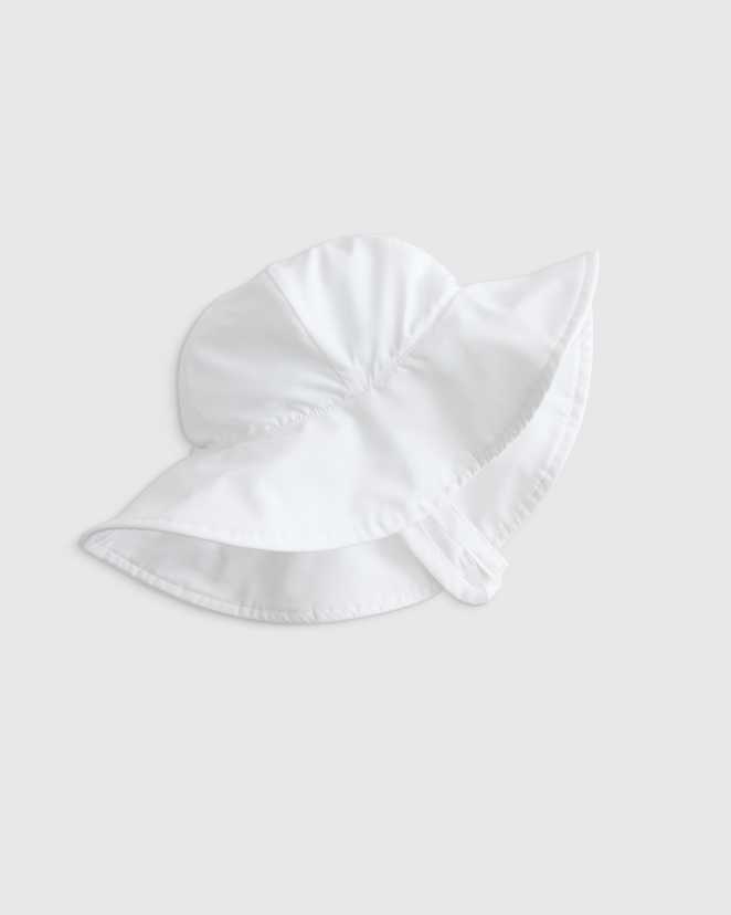White UPF 50+ Swim Hat