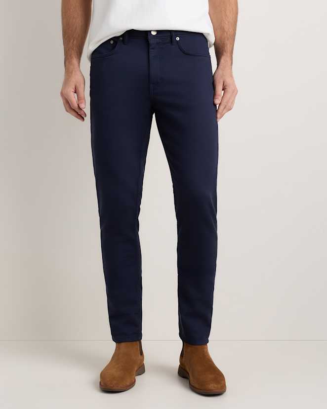 Deep Navy Comfort Stretch Traveler 5-Pocket Pants - Slim