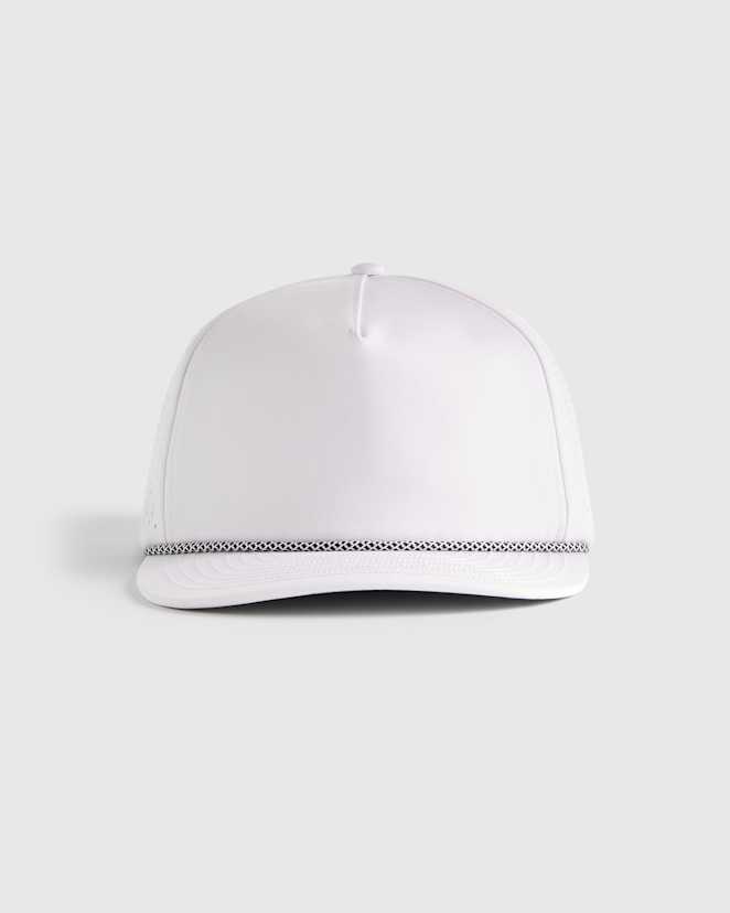 White Men's Water Repellent Performance Rope Hat