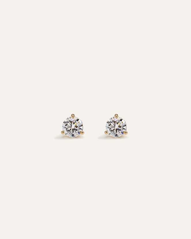 Yellow Gold 14K Gold Lab Grown Diamond Martini Studs - 0.50ctw