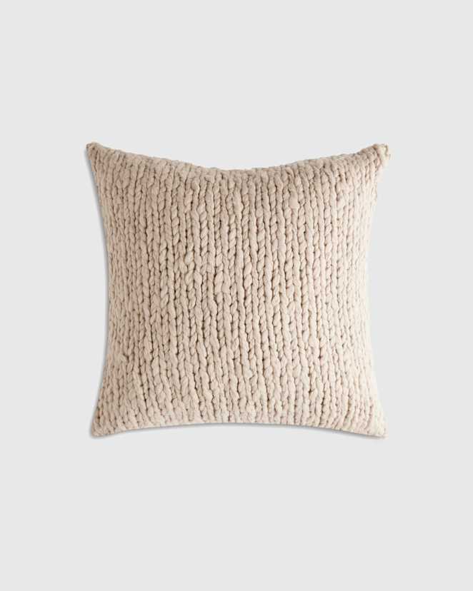 Neutral Housse de coussin en laine épaisse tricotée à la main