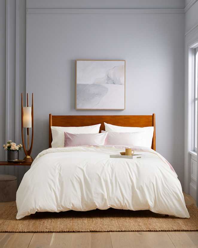 White Classic Organic Percale Deluxe Bedding Bundle