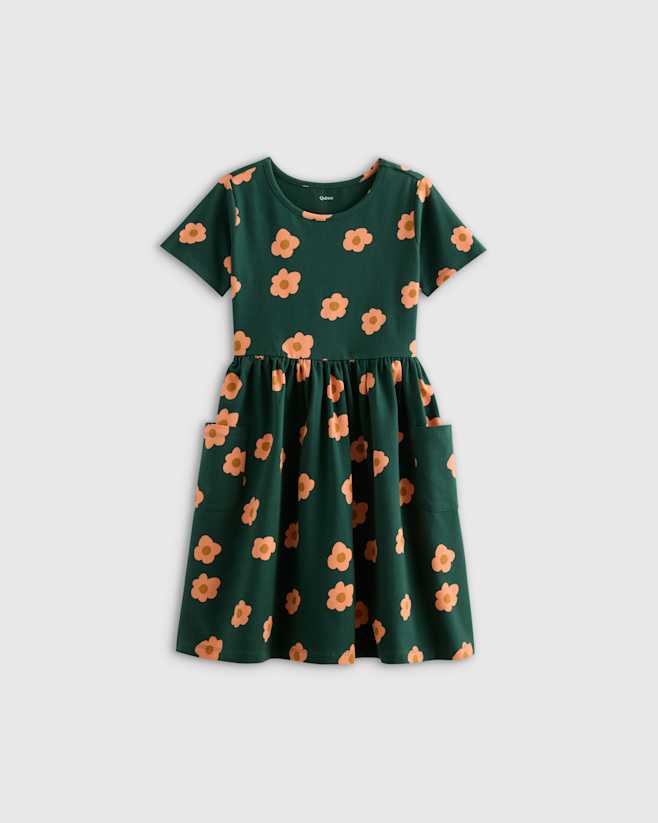 Dancing Daisy Organic Cotton Fit and Flare Pocket Dress
