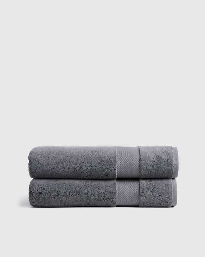 Slate Turkish Ultra Plush Bath Sheet (Set of 2)