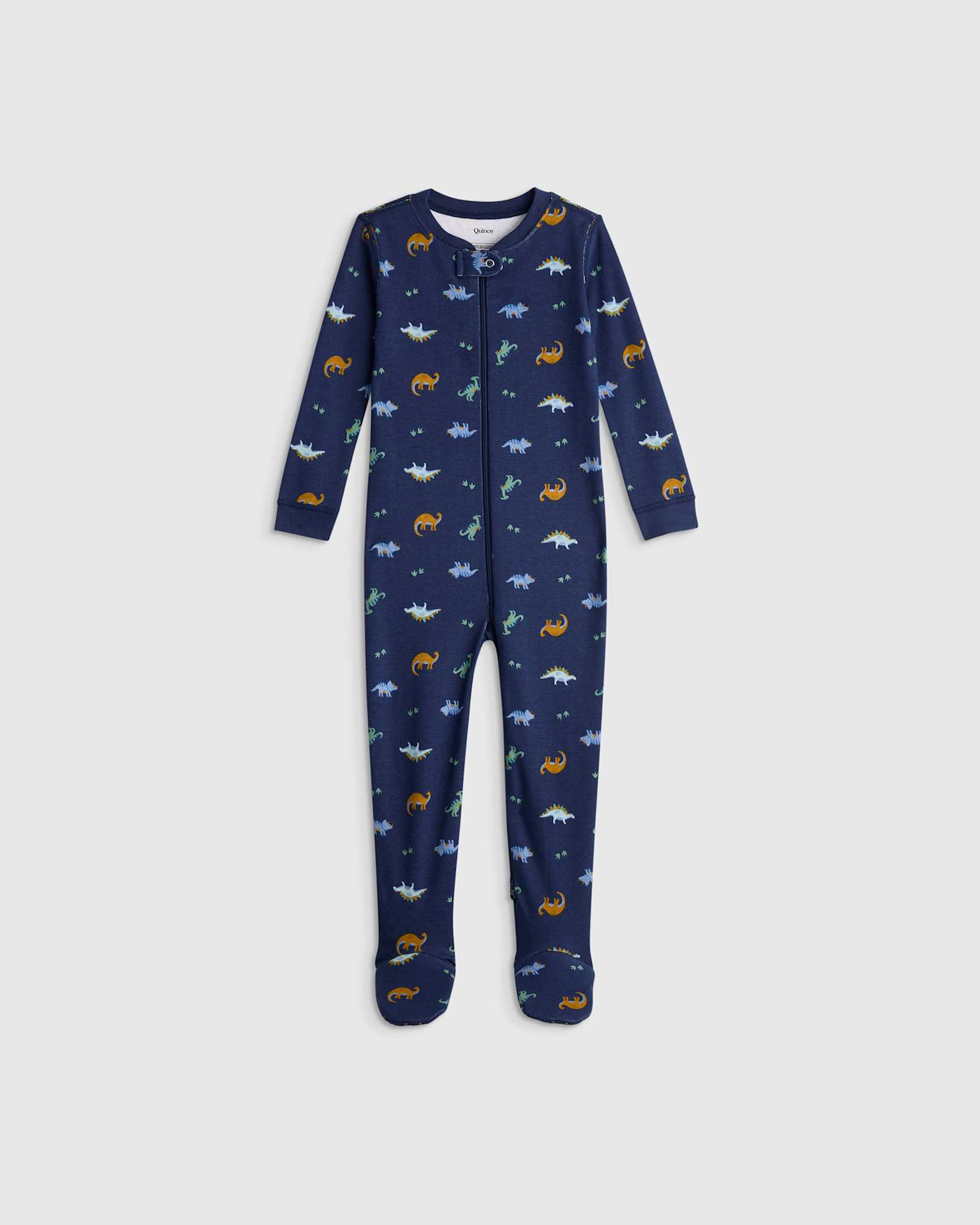 U--834 100 Organic Cotton Footie Pajama Little Dinos 15855 CROPPED