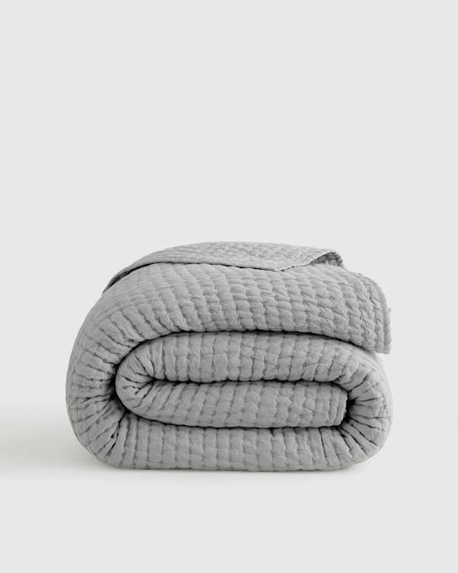 Mist European Linen Cotton Stitch Quilt