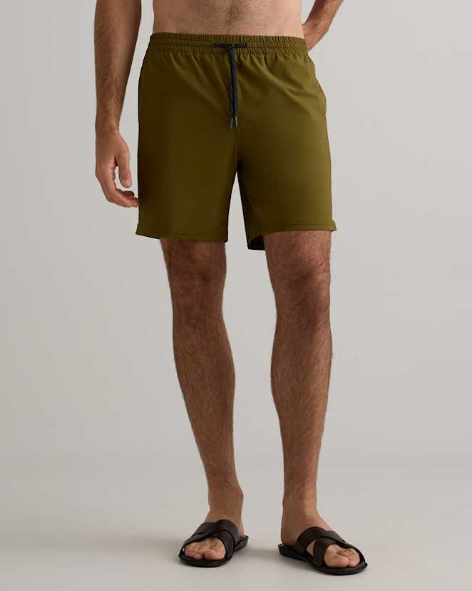M-SHT-23-OLV-2037 EDITED 1 Olive Italian Swim Trunk