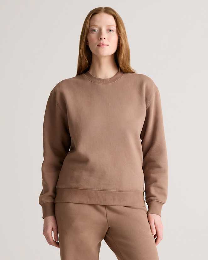 Taupe Organic Heavyweight Fleece Crew