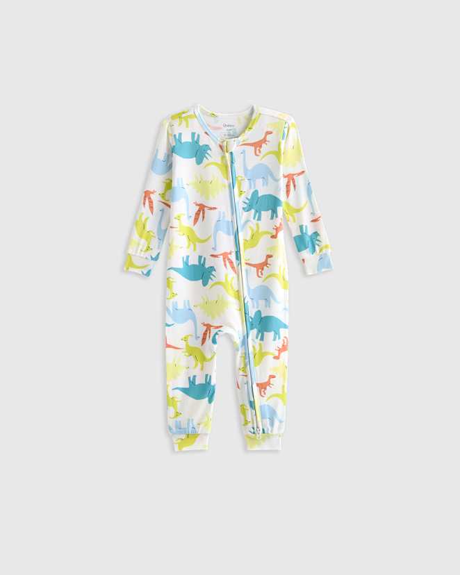 U--813-CDNO-034 EDITED Colorful Dinos Bamboo One Piece Pajama