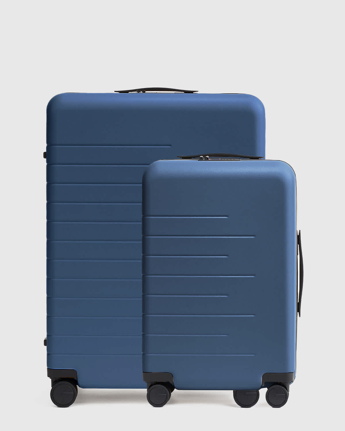 navy Small Carry-On & Large Check-In Suitcase Set
