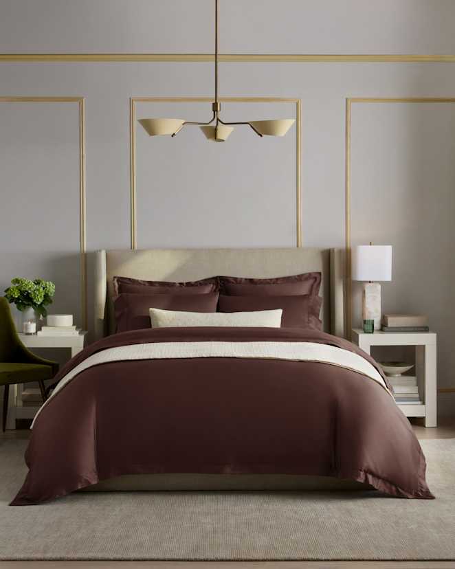 Espresso Signature Giza Cotton Sateen Duvet Cover Set