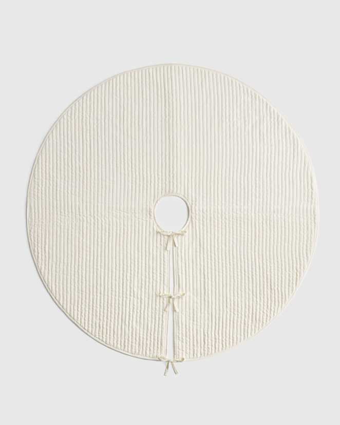 Ivory Cotton Velvet Tree Skirt