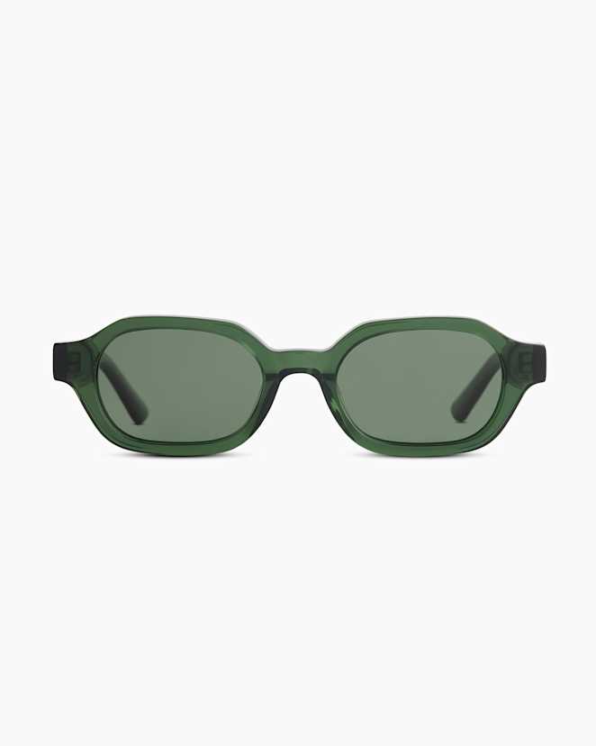 Clear Sage with Green lens Sardinia Polarized Acetate Sunglasses