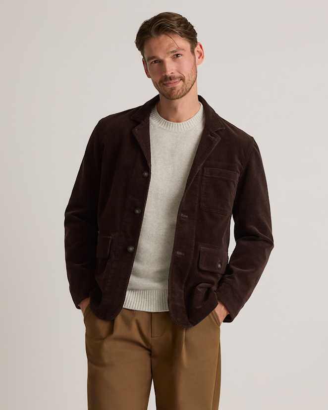 Espresso Organic Stretch Corduroy Chore Jacket