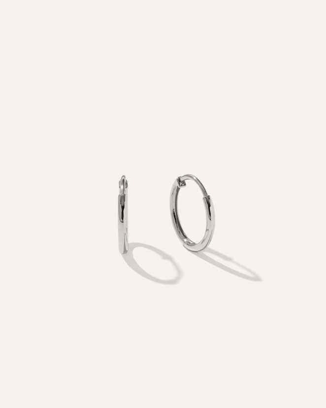 White Gold 14K Gold Classic Hoops