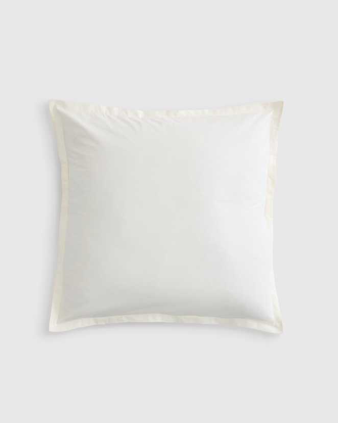 Ivory Organic Brushed Cotton Euro Sham