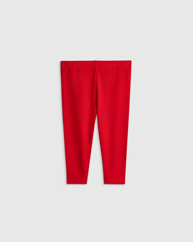 Red Organic Cotton Leggings