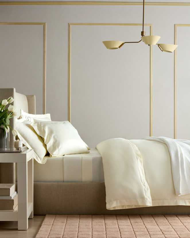 Ivory Signature Giza Cotton Sateen Duvet Cover