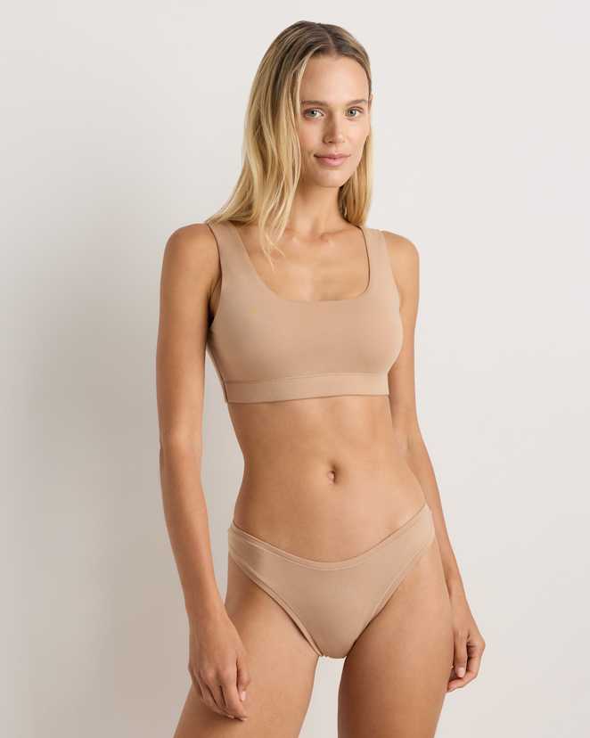 Sand/Light Pink Organic Cotton Tank Bralette (2-pack)