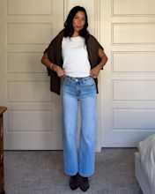 Bella Stretch Relaxed Straight Jeans Cool Blue Gabby Crays 4x5 THUMBNAIL