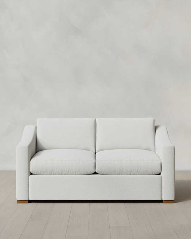 Snow Hollis Slope Arm Sofa in Performance Basketweave