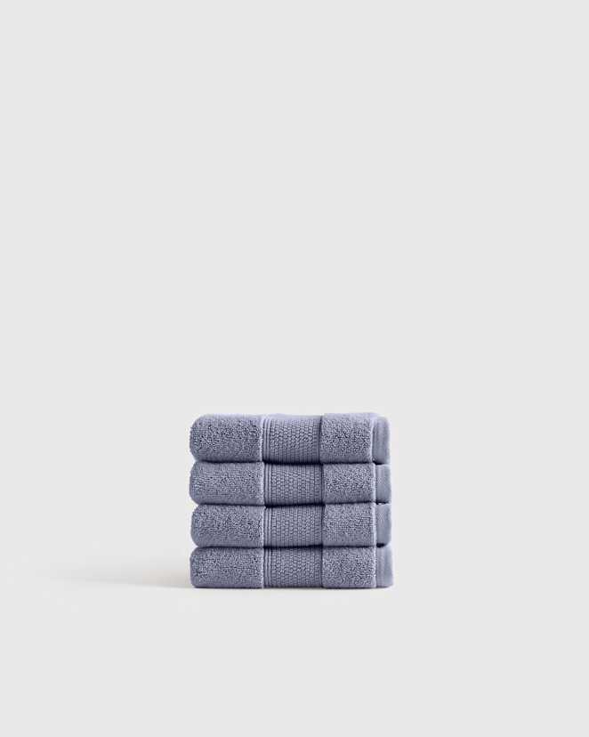Twilight Blue Classic Organic Turkish Cotton Washcloth (Set of 4)