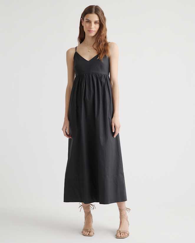 Black 100% Organic Cotton Sleeveless Maxi Dress