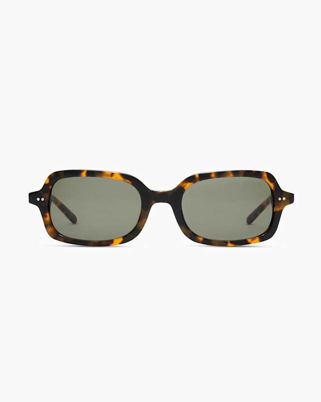 Fawn Tortoise with Green lens Santiago Polarized Acetate Sunglasses