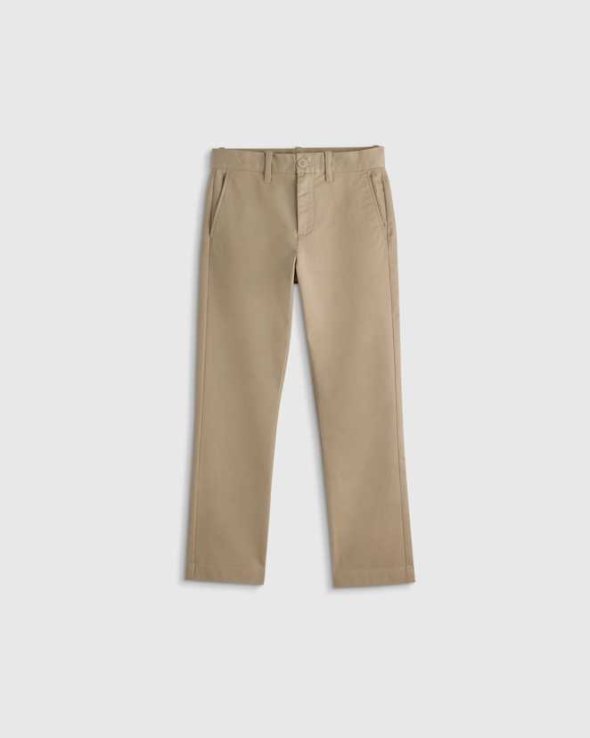 Light Khaki Boys Organic Cotton Stretch Classic Chino