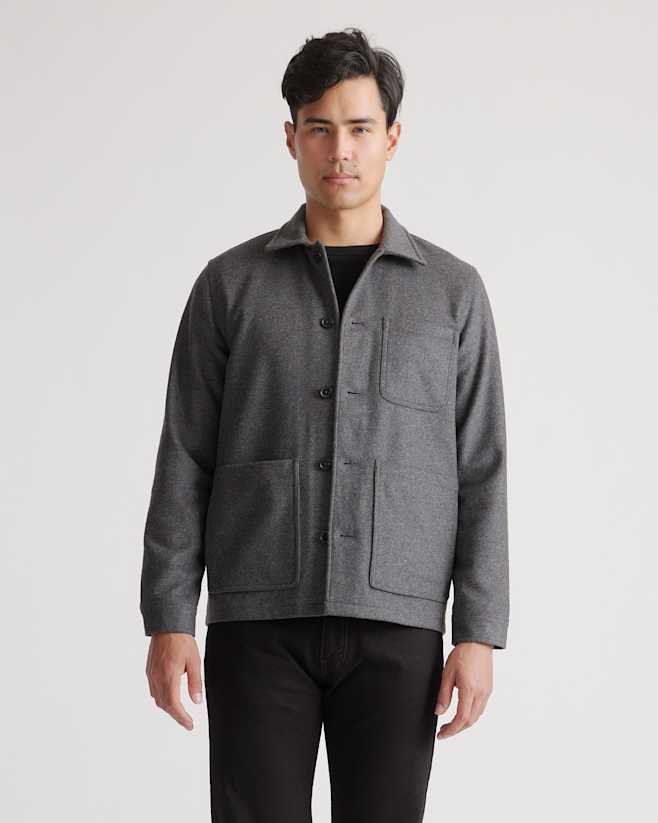 Heather Charcoal Italian Wool Chore Jacket