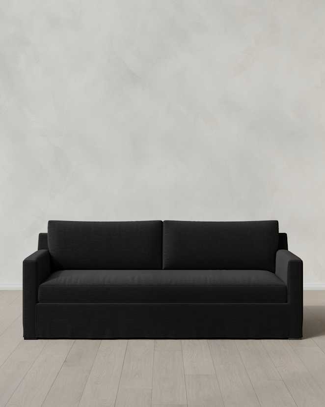 Onyx Ellery Slipcover Sofa in Performance Linen