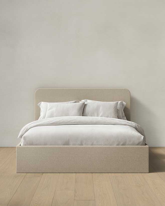 Flax 100% Linen Curved Bed