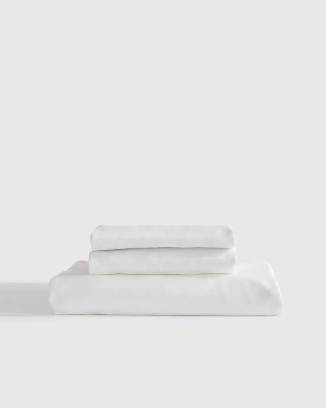 White Bamboo Fitted Sheet Set