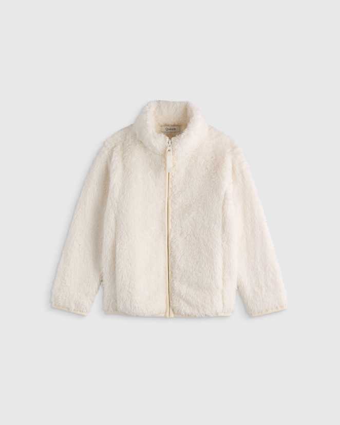 Ivory Recycled Sherpa Fleece Jacket