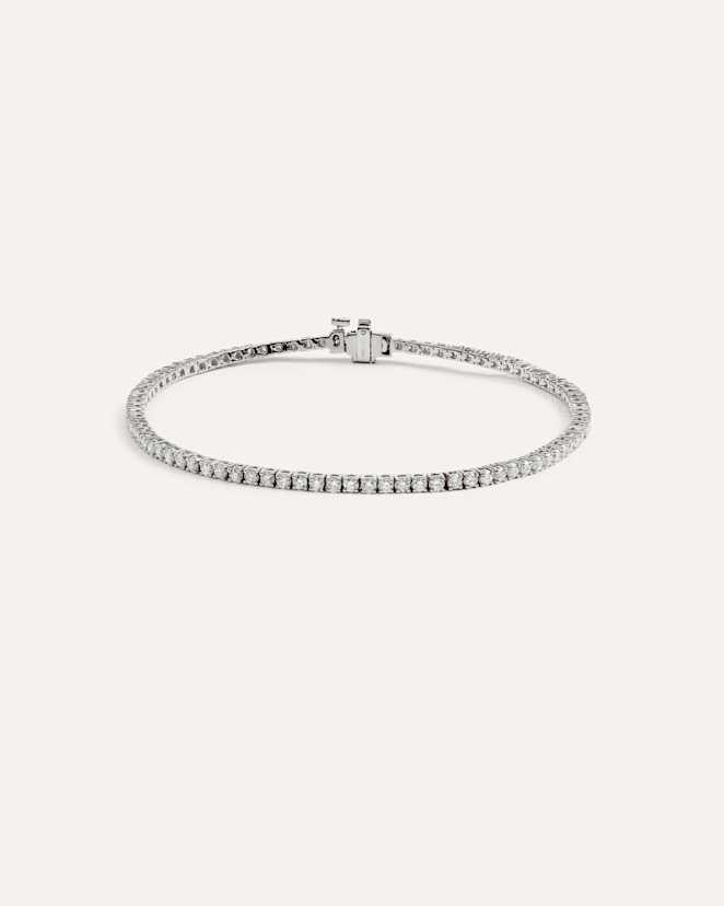 White Gold 14K Gold Lab Grown Diamond Tennis Bracelet - 2ctw