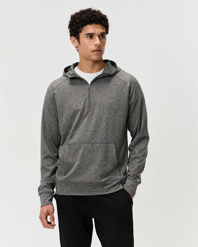 Heather Grey Flowknit Performance Half-Zip Hoodie