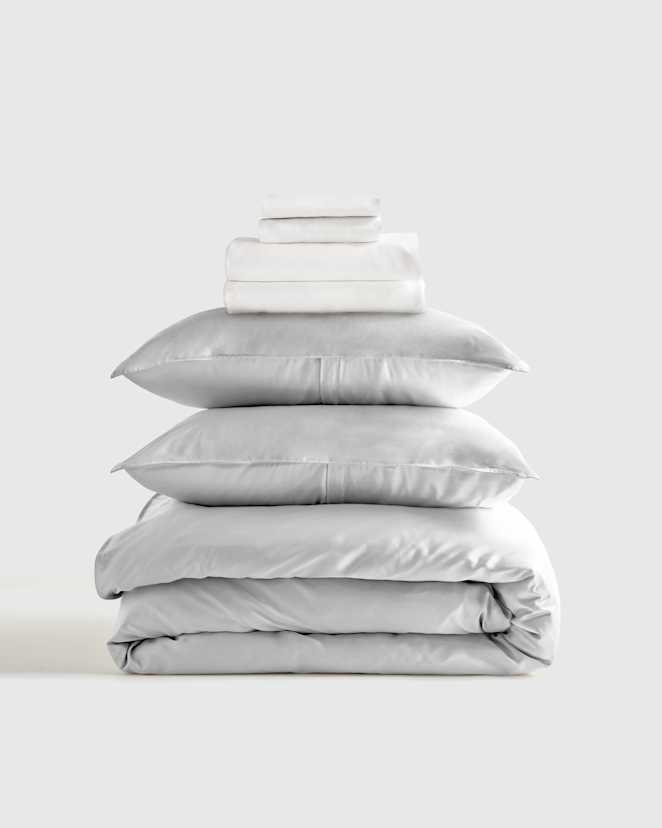 Light Grey Bamboo Deluxe Bedding Bundle