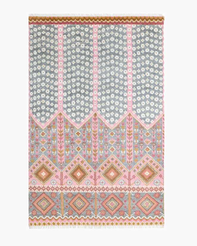 Pink Mazi Hand-Knotted Wool Rug