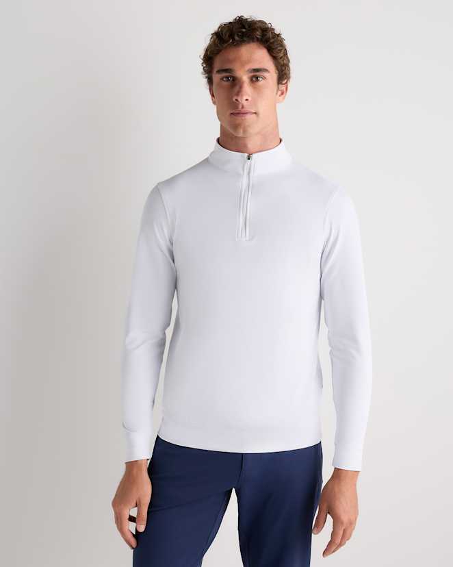 White Performance Golf Quarter-Zip