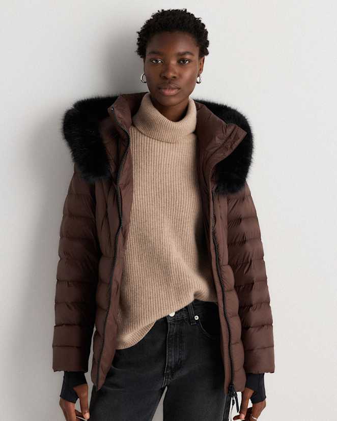 Hot Fudge Responsible Down Belted Puffer Coat