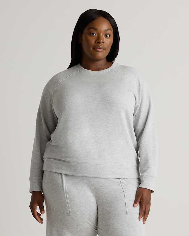 Heather Grey SuperSoft Fleece Crew
