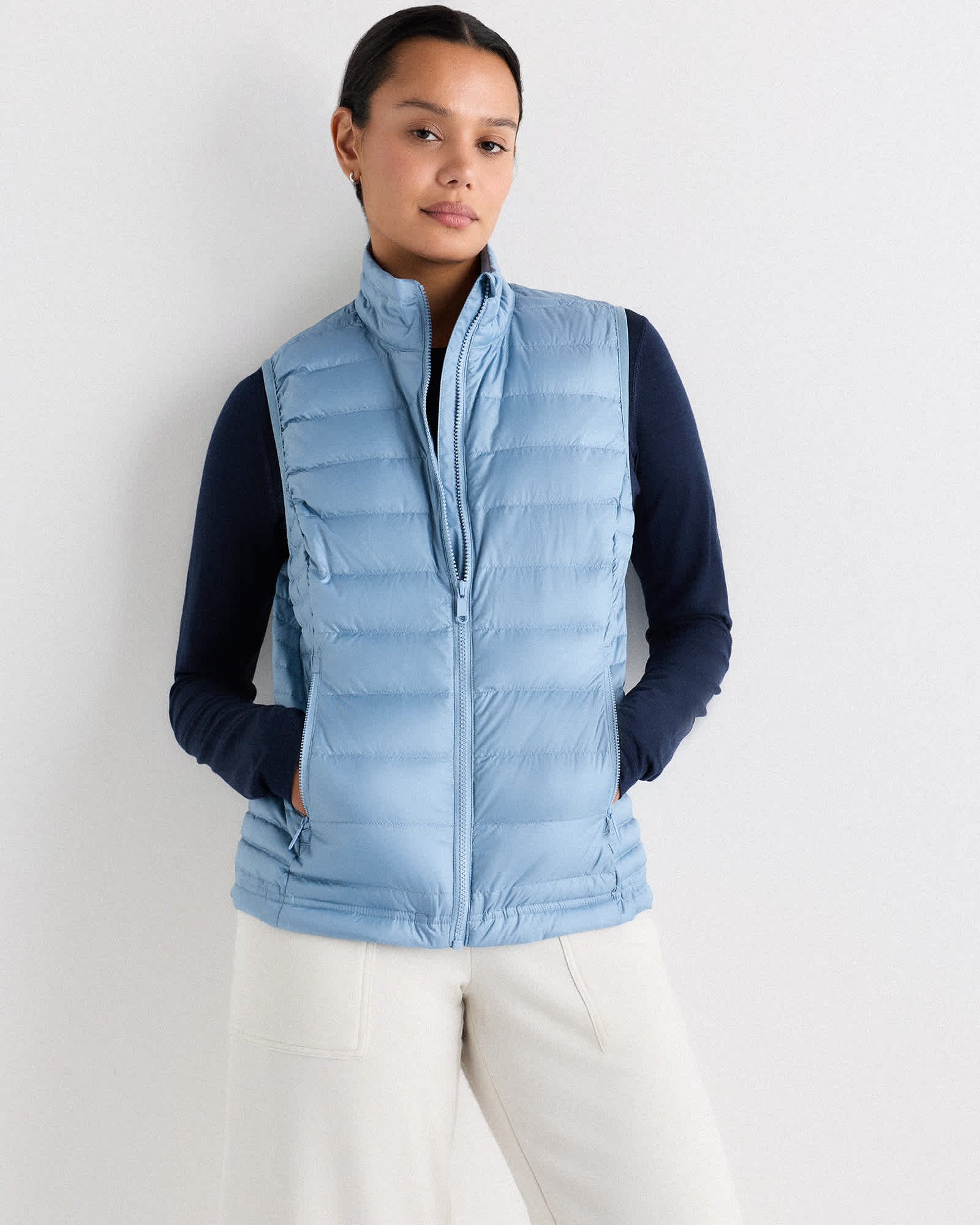 dewstone-blue Lightweight Down Packable Puffer Vest
