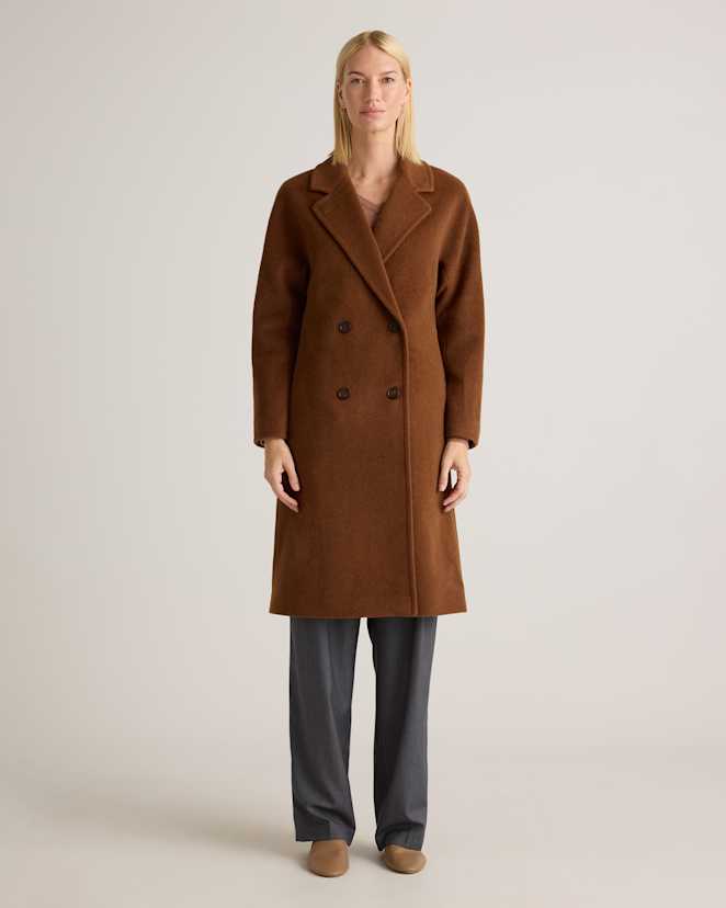 Vicuna Camel Hair Double-Breasted Slouch Coat