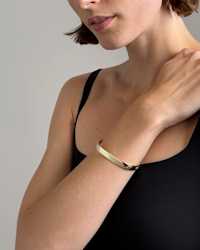 Gold Rectangular Bangle 4x5 thumbnail